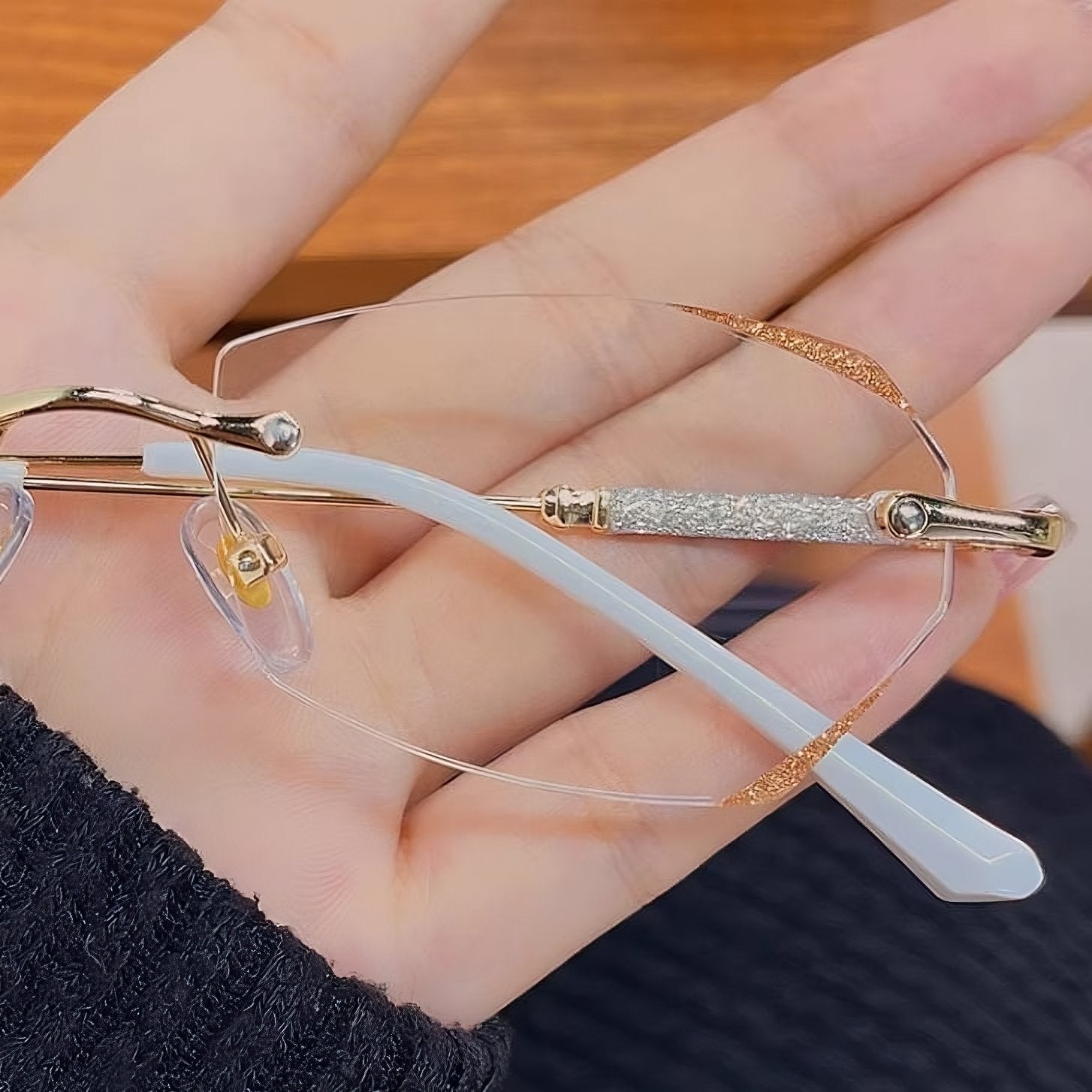 Ochelari de citit fără ramă Aurena pentru femei, cu protecție împotriva luminii albastre | Petprovac