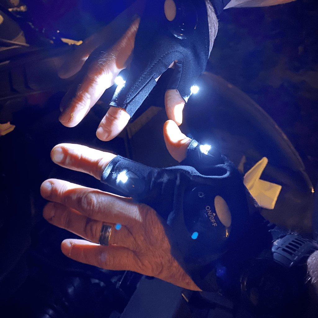 LED Finger Gloves For Hands Illumination For Repairs And Night Work