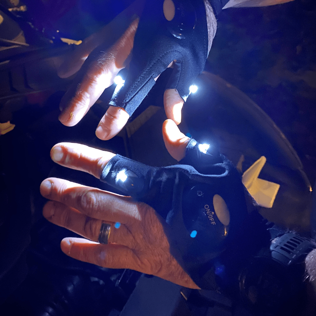 LED Finger Gloves For Hands Illumination For Repairs And Night Work