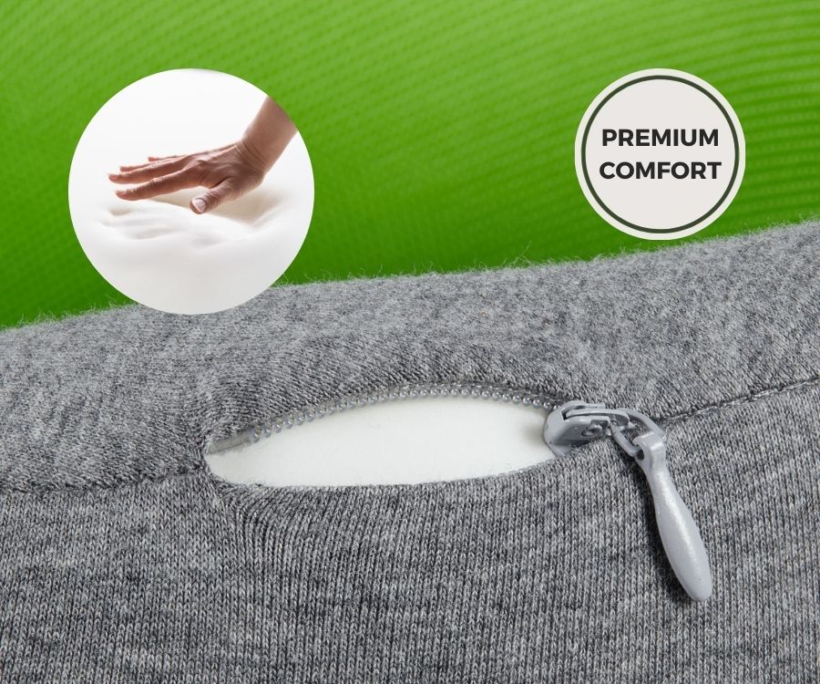 Memory Foam Travel Neck Pillow for Long Flights, Road Trips and Everyday Commutes
