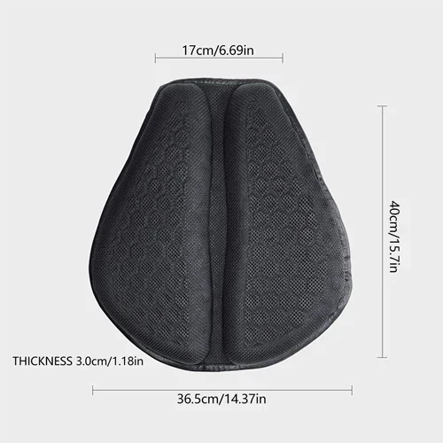 RiderEase Gel Seat Pad For Motorcycles With Shock Absorption And Anti Slip
