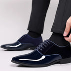 AureaStride Men's Patent Leather Dress Shoes for Weddings