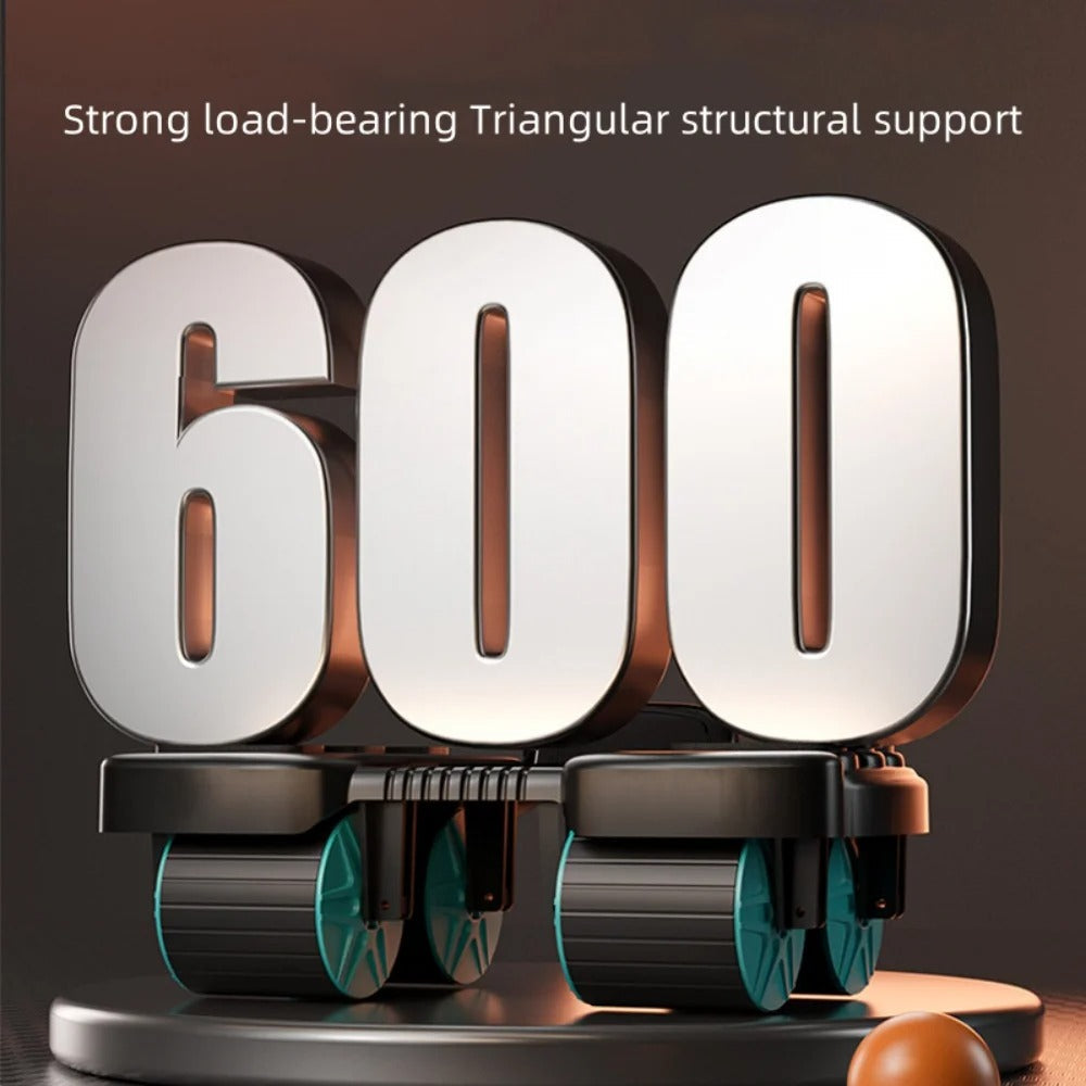 Roată pentru abdomene CorePulse cu revenire automată și protecții pentru coate pentru abdomen