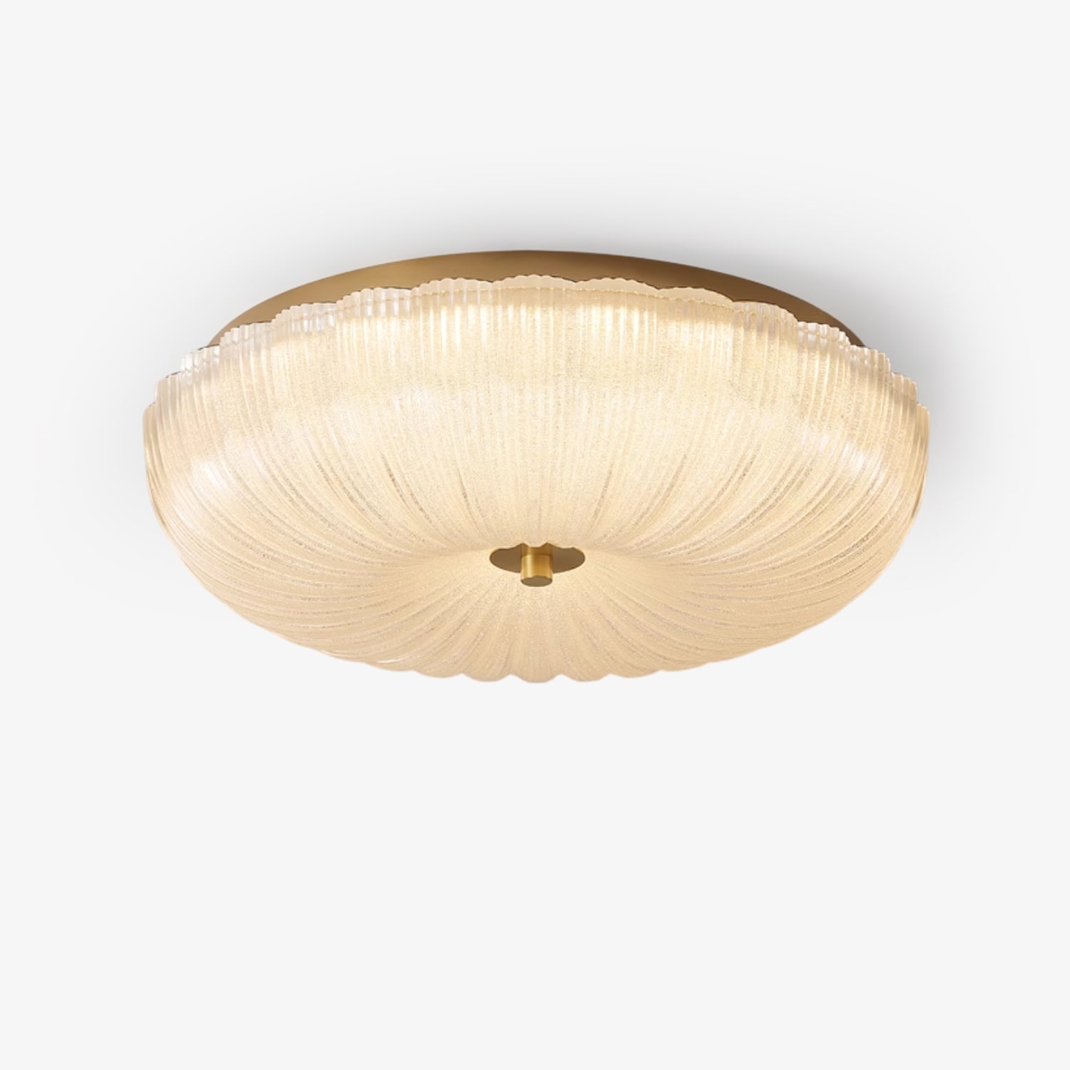 Nyra Ripple glazen plafondlamp | Strakke moderne gloed