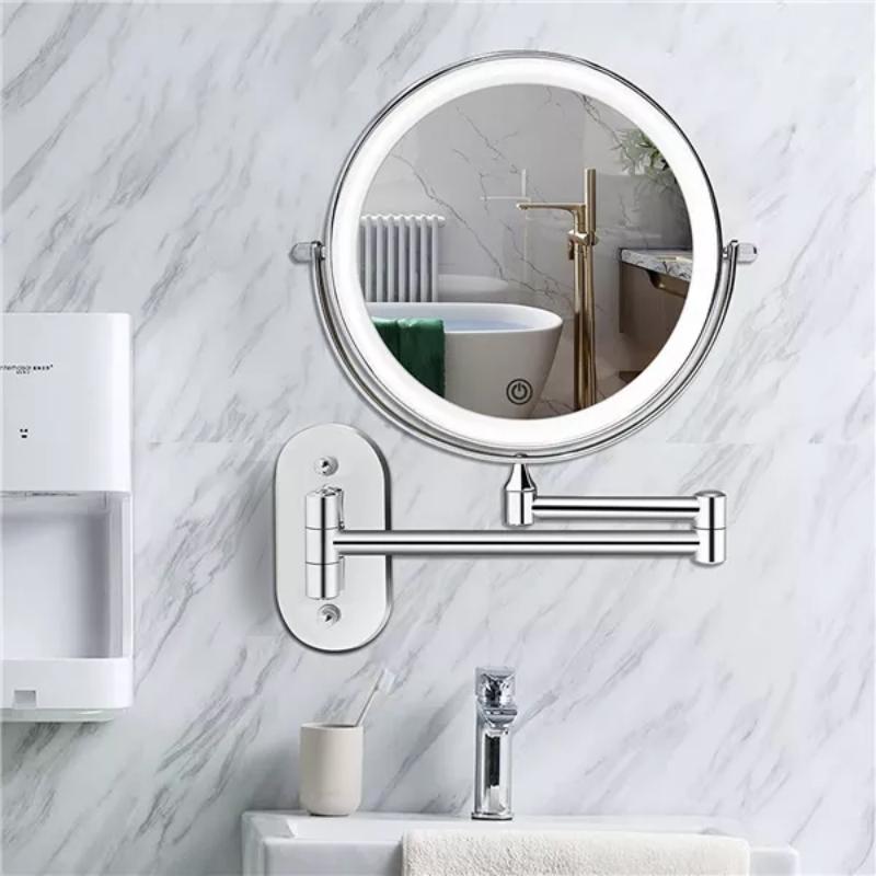 Luminex Chrome LED Magnifying Vanity Mirror Rechargeable