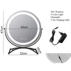 Vanity Mirror With Dimmable LED Light And 360 Degree Rotation, Touch Control