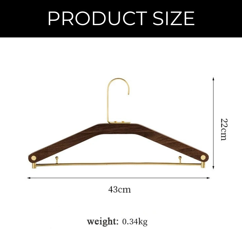 Arcora valnød messing bøjler til frakker, jakker og bukser