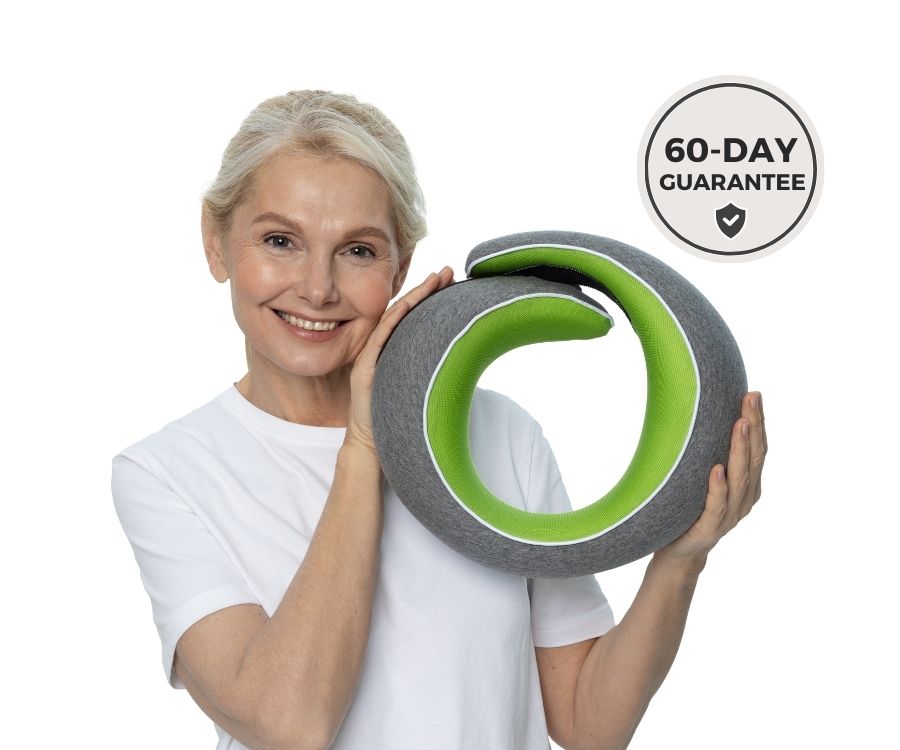 Memory Foam Travel Neck Pillow for Long Flights, Road Trips and Everyday Commutes