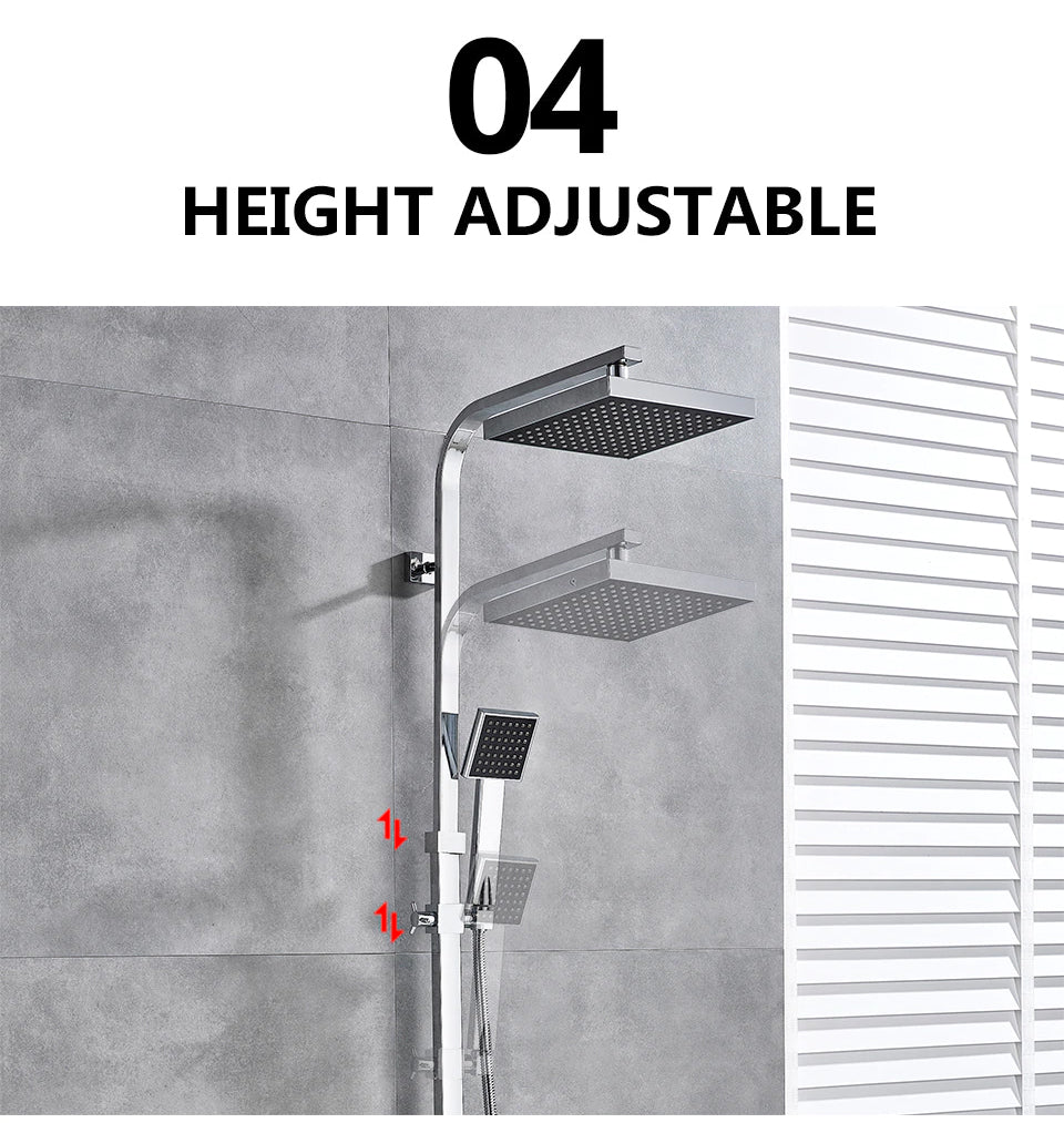 Nyra デュアルミキサーレインシャワーシステム ハンドヘルドスプレー付き 簡単取り付け