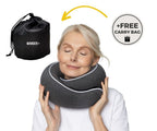 Memory Foam Travel Neck Pillow for Long Flights, Road Trips and Everyday Commutes