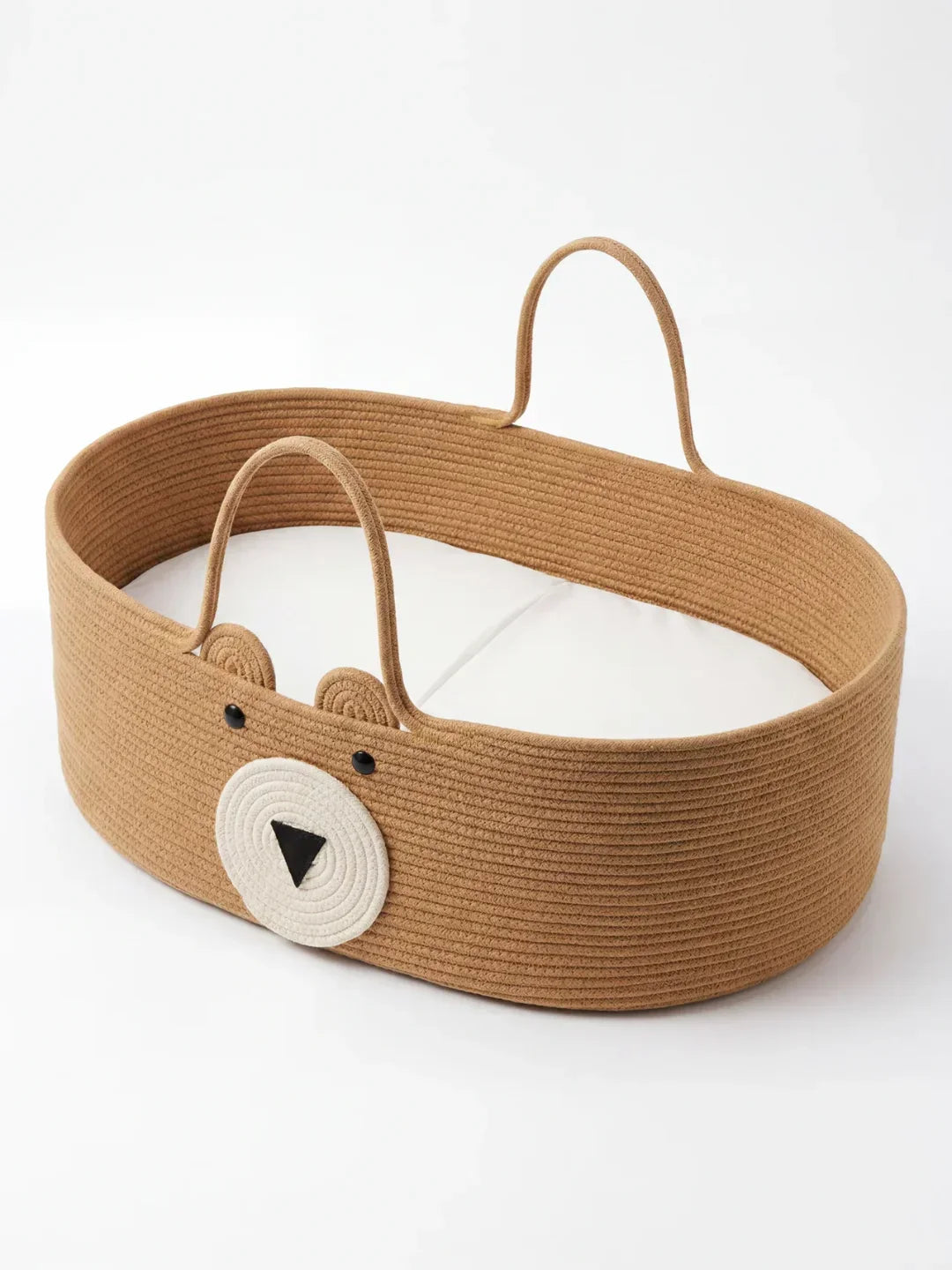 Bear Shaped Changing Basket In Cotton Rope For Nursery