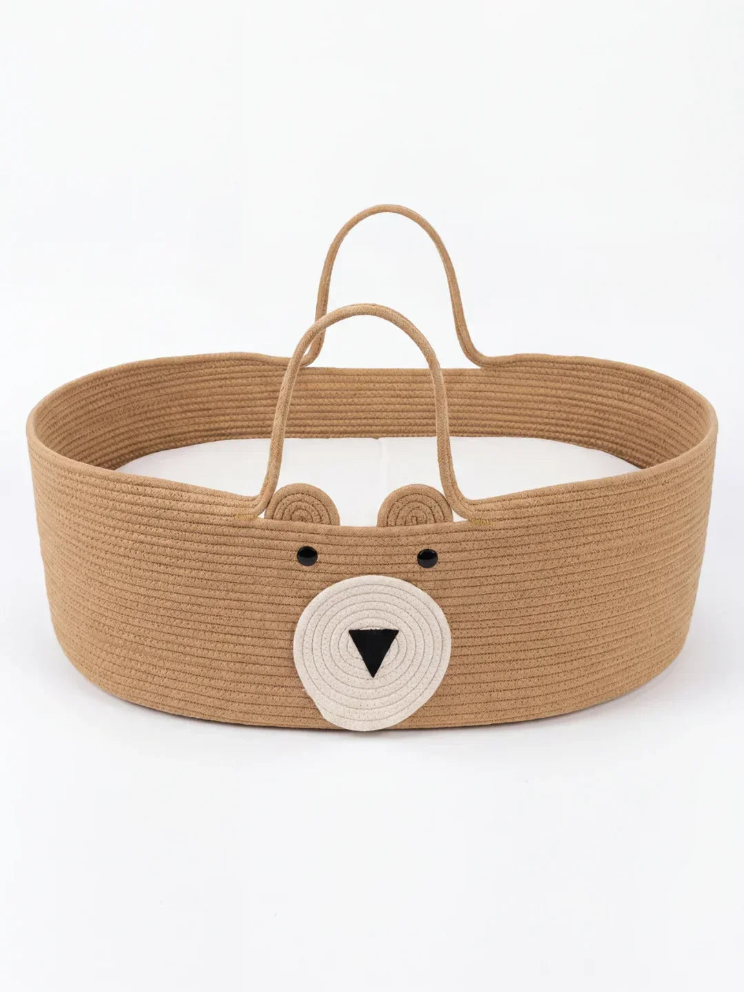 Bear Shaped Changing Basket In Cotton Rope For Nursery