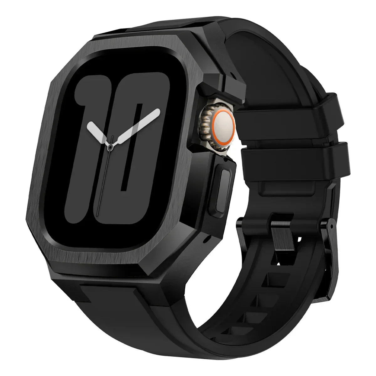 AeroCuff Fluoro Gummi Apple Watch Rem Med Rustfrit Stål Kasse | Petprovac