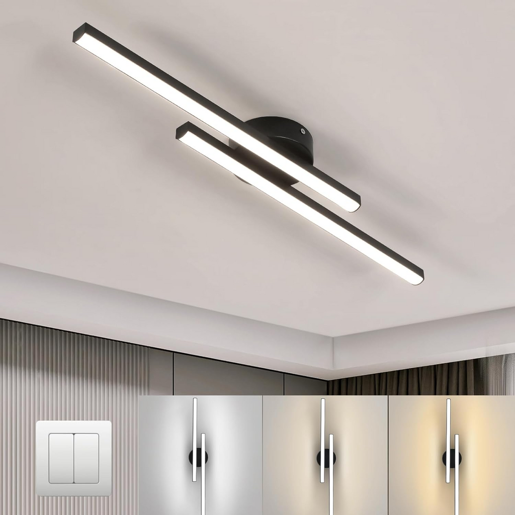 LumenVale Minimalistisk Aluminium LED Semi-Flush Loftlampe til Stuer