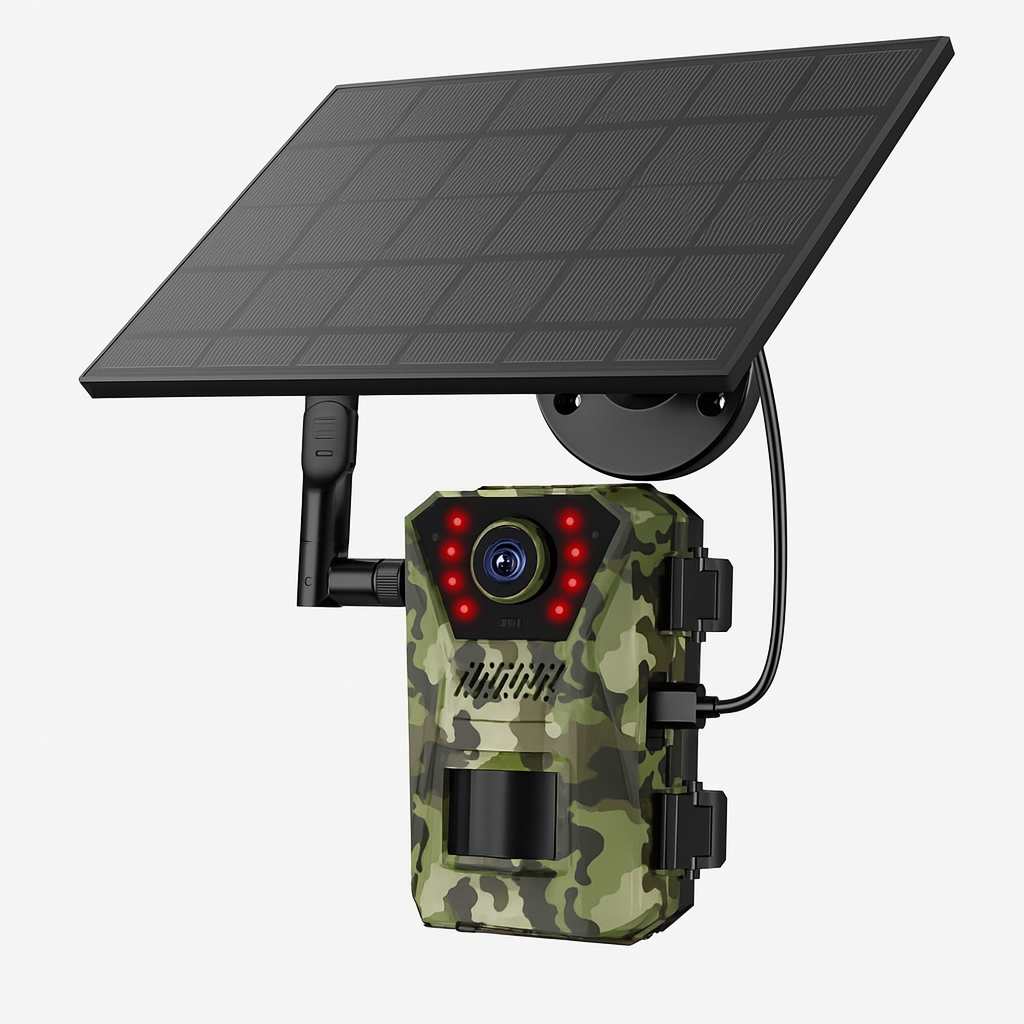 Caméra de chasse Hunters Pro 4K avec vision nocturne et alimentation solaire