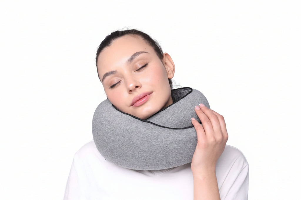 Memory Foam Travel Neck Pillow for Long Flights, Road Trips and Everyday Commutes