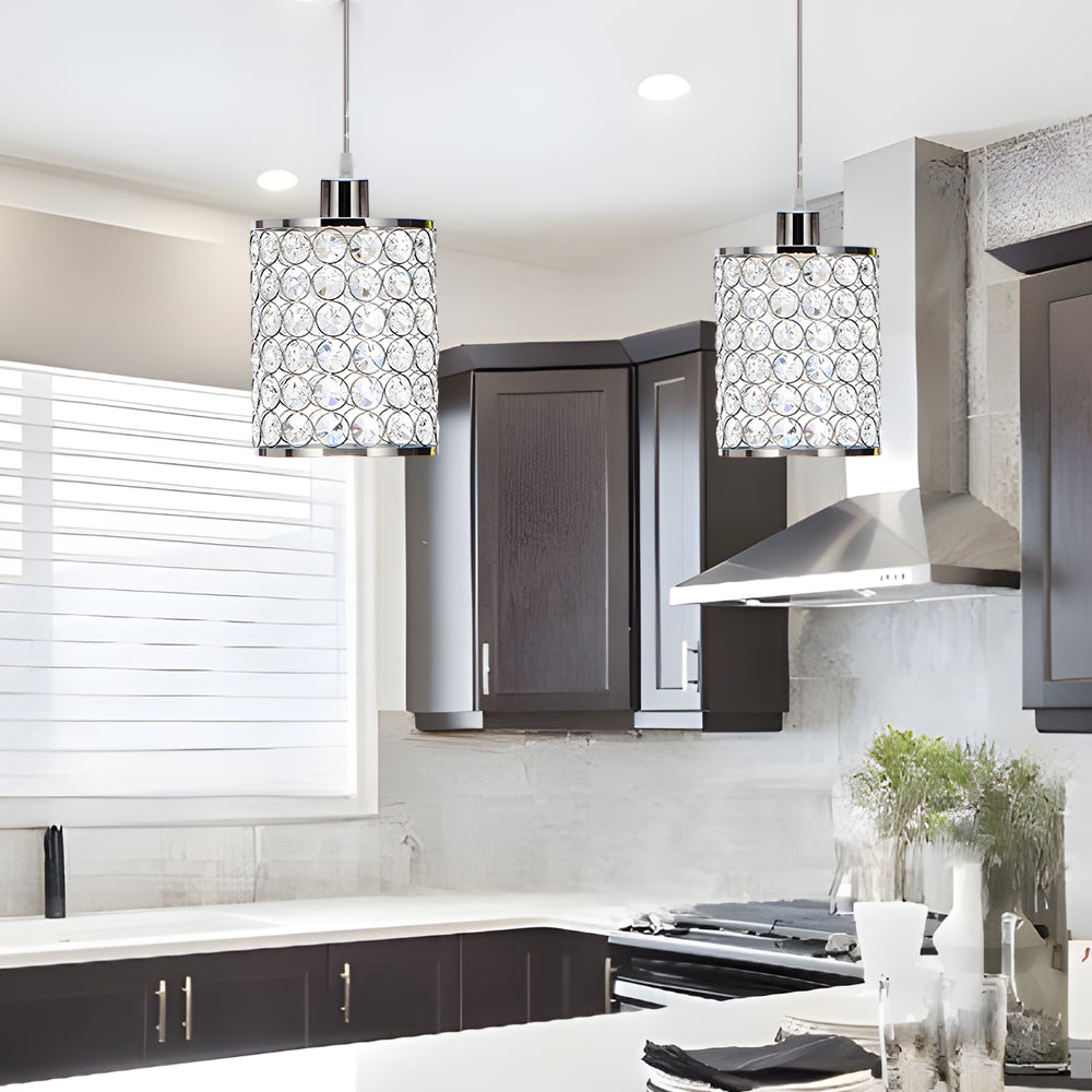 Lámpara colgante geométrica de cristal CrystaForm para hogares modernos