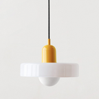 Lámpara colgante de vidrio Liora Bauhaus con ajuste de altura