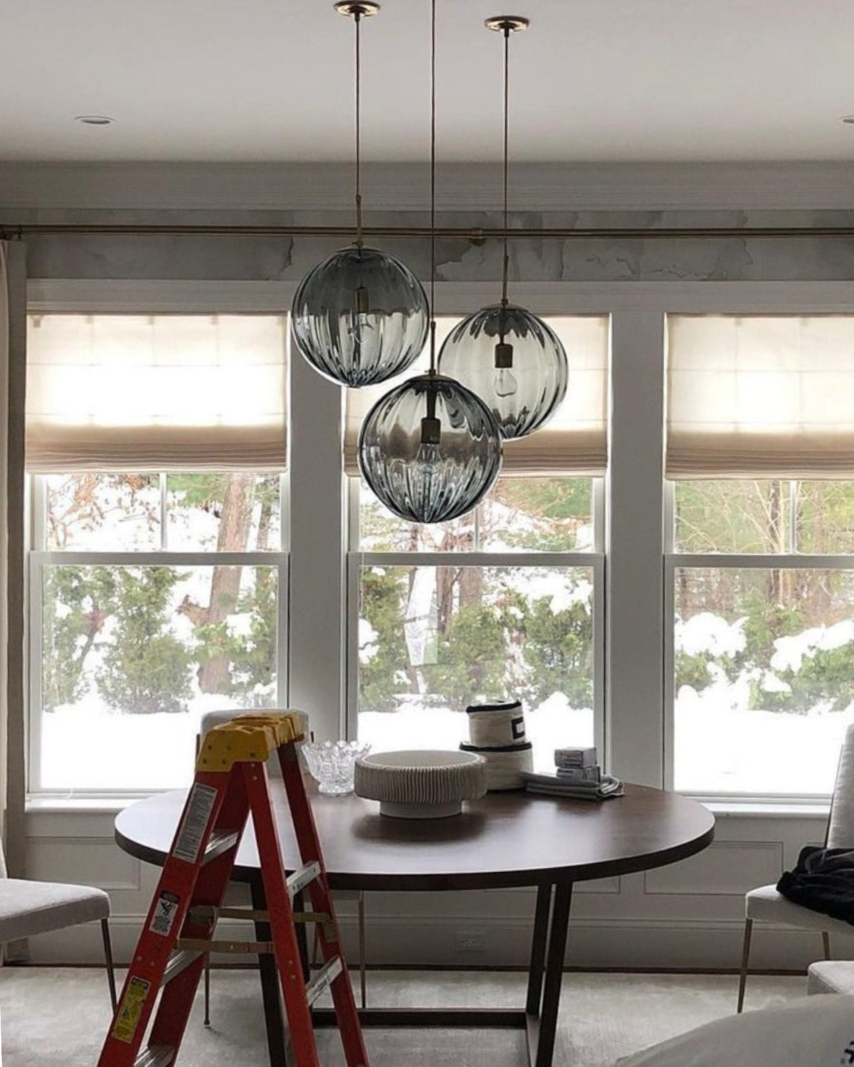 VeraLux Ravfarvet Glas Loftlampe Vedhæng Vintage Varme