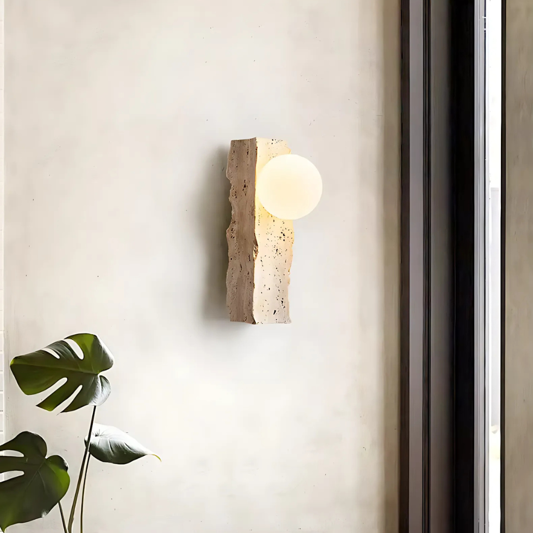 Orion Stone Wall Sconce Handcrafted G9 LED Lighting