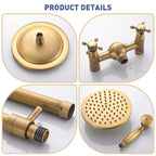 Loxley Vintage Bronze Adjustable Wall Mounted Brass Shower Kit | Petprovac