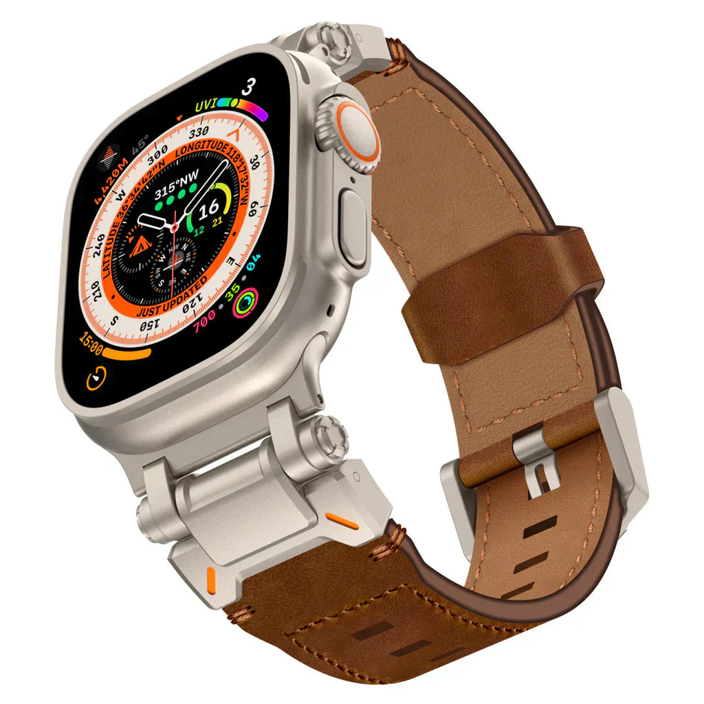 Kenvor Leather Strap with Titanium Connector for Apple Watch | Petprovac