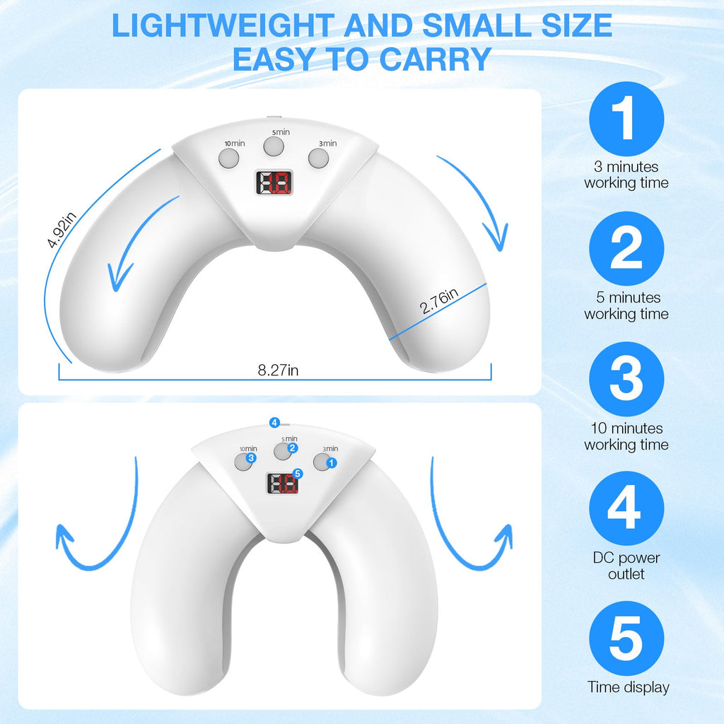 LED Nail Care Device With Blue And Infrared Light For Hands And Feet