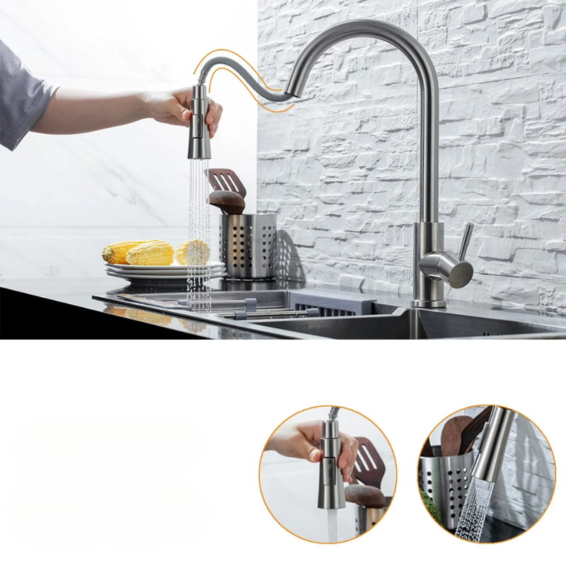 FluxMix Smart Sensor Kitchen Tap With Touchless Faucet