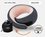 Memory Foam Travel Neck Pillow for Long Flights, Road Trips and Everyday Commutes