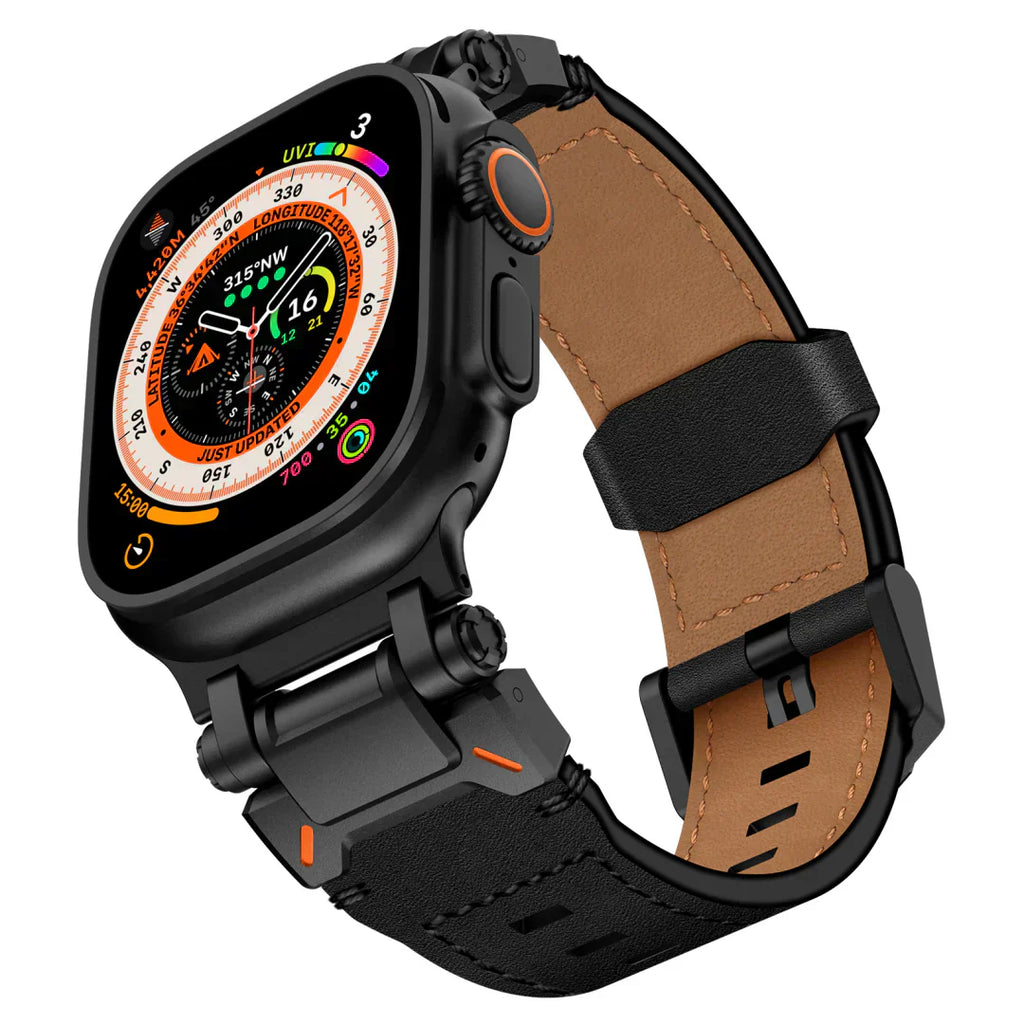 Kenvor Leather Strap with Titanium Connector for Apple Watch | Petprovac