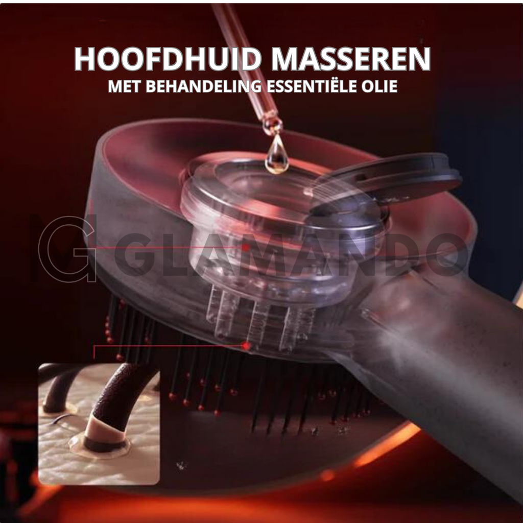 VitaPulse Hovedbundsmassager med Lysterapi og Justerbare Hastigheder