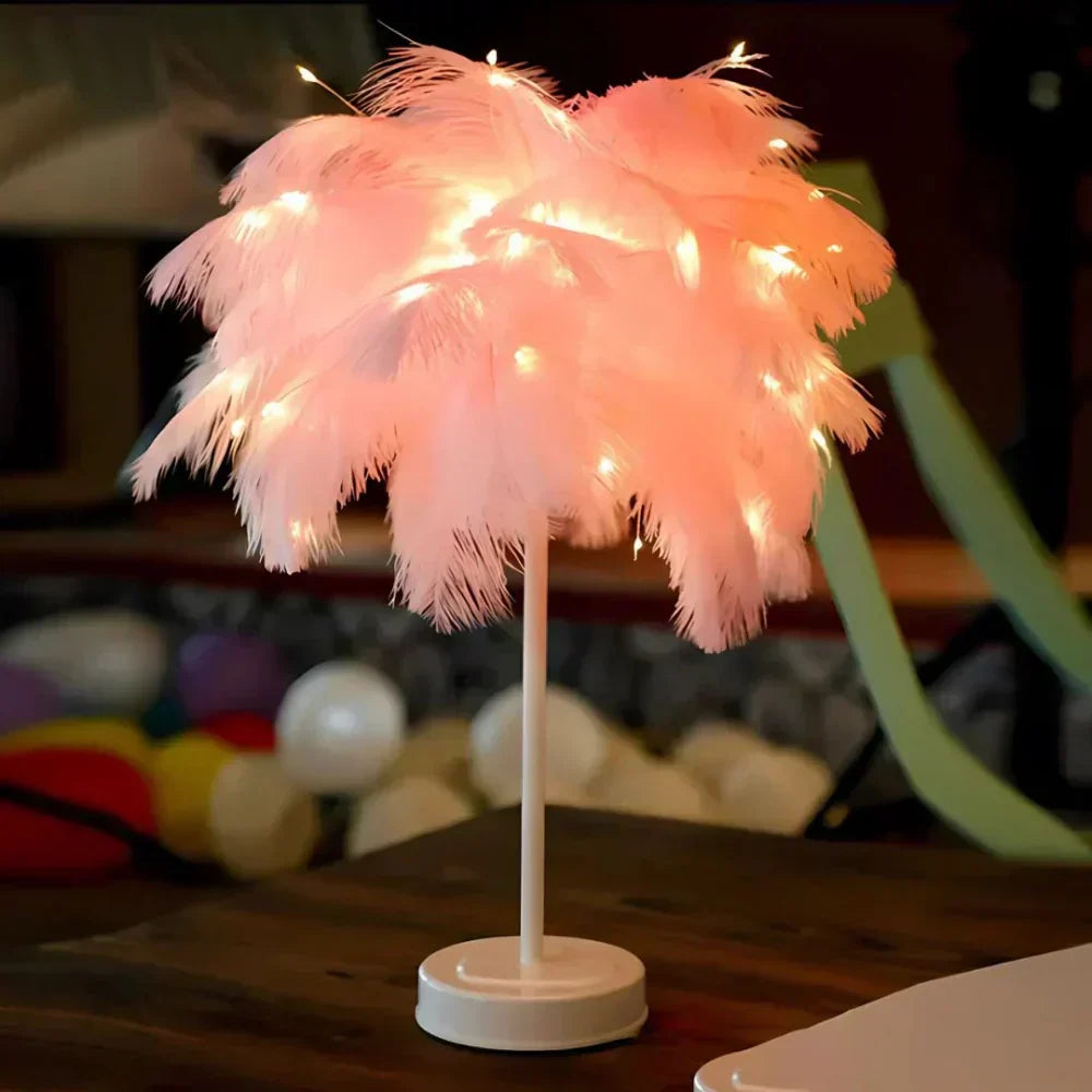FeatherLuxe Glow-lampe | Mykt stemningslys for stuer