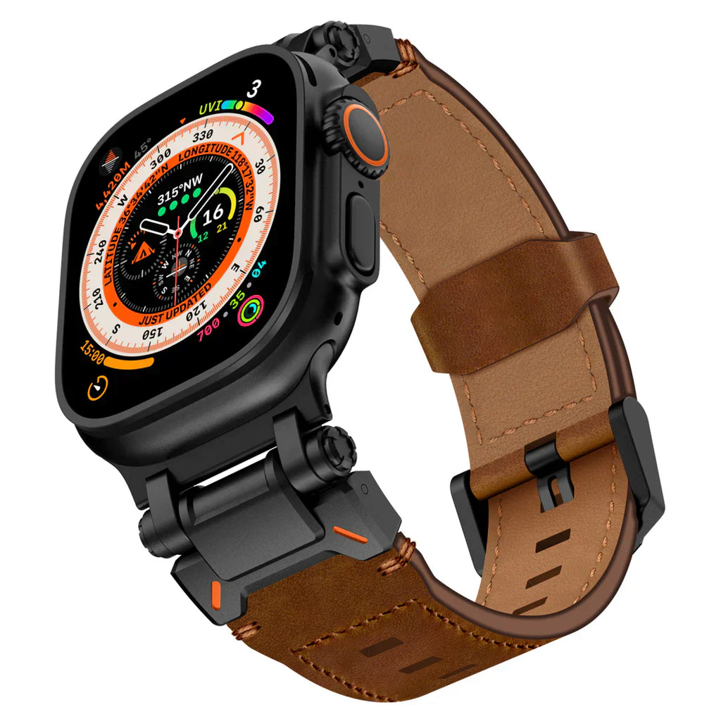 Kenvor Leather Strap with Titanium Connector for Apple Watch | Petprovac