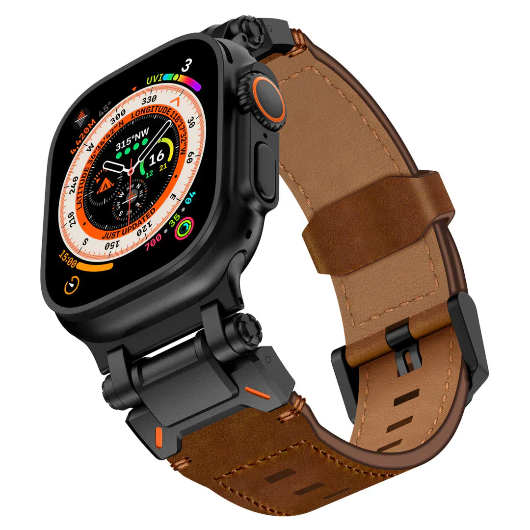 Kenvor Leather Strap with Titanium Connector for Apple Watch | Petprovac