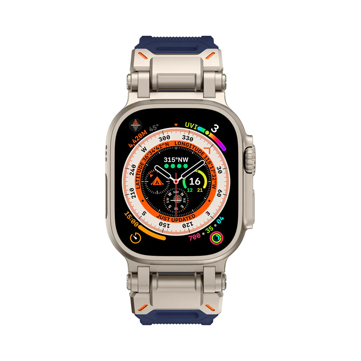 Meron Titanium-Head Silicone Band for Apple Watch | Petprovac