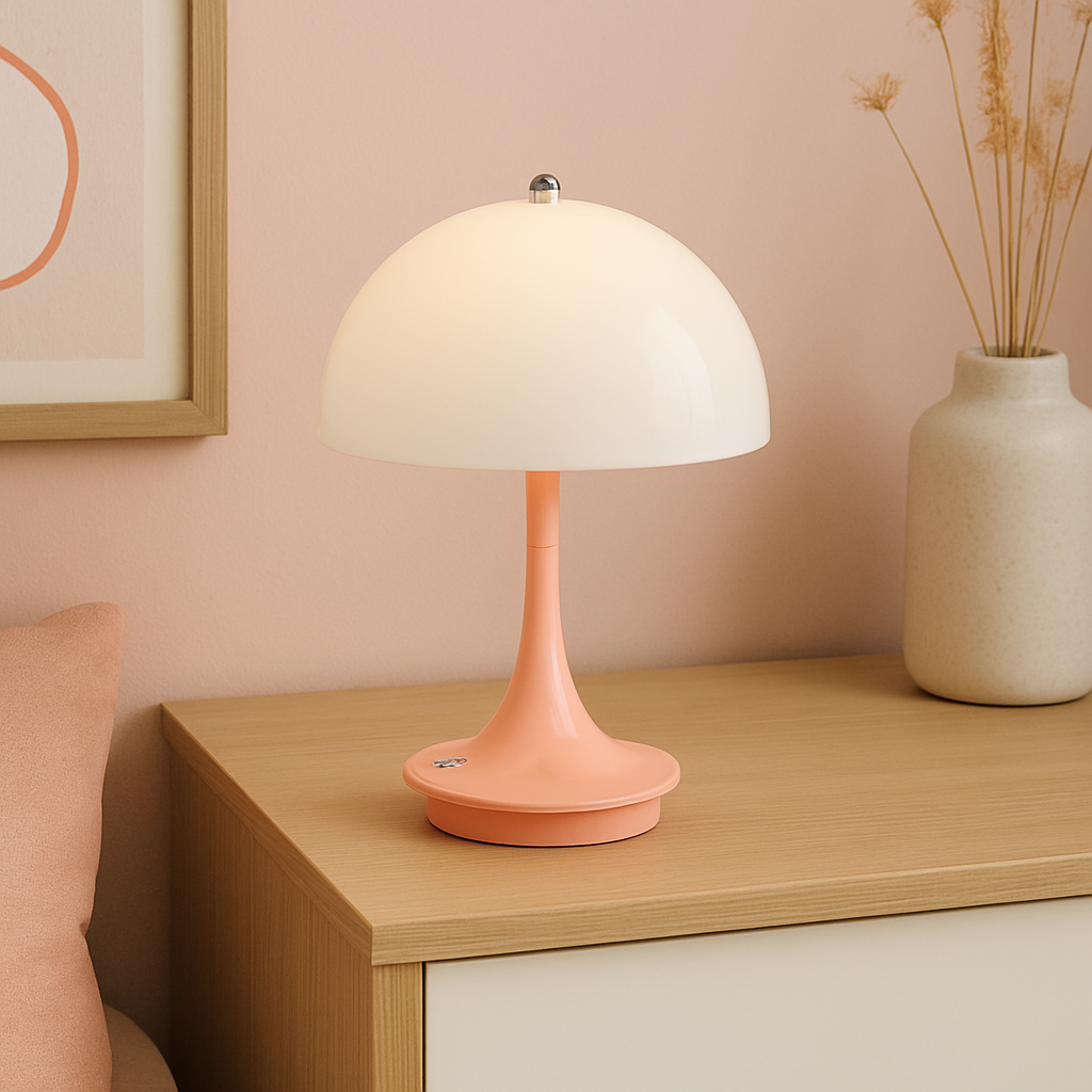 Mushroom Table Lamp With Soft Warm Ambient Lighting For Cosy Spaces
