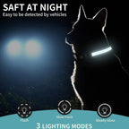 Collar impermeable LED LumaPaw con ranura para rastreador para perros