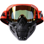 Mascarilla de Calavera para Motociclistas con Lente Resistente a Impactos