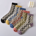 Women's Floral Cotton Socks (10 Pairs)