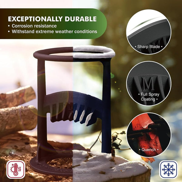 EmberCrest Holzspalter ohne Klinge für einfaches Spalten