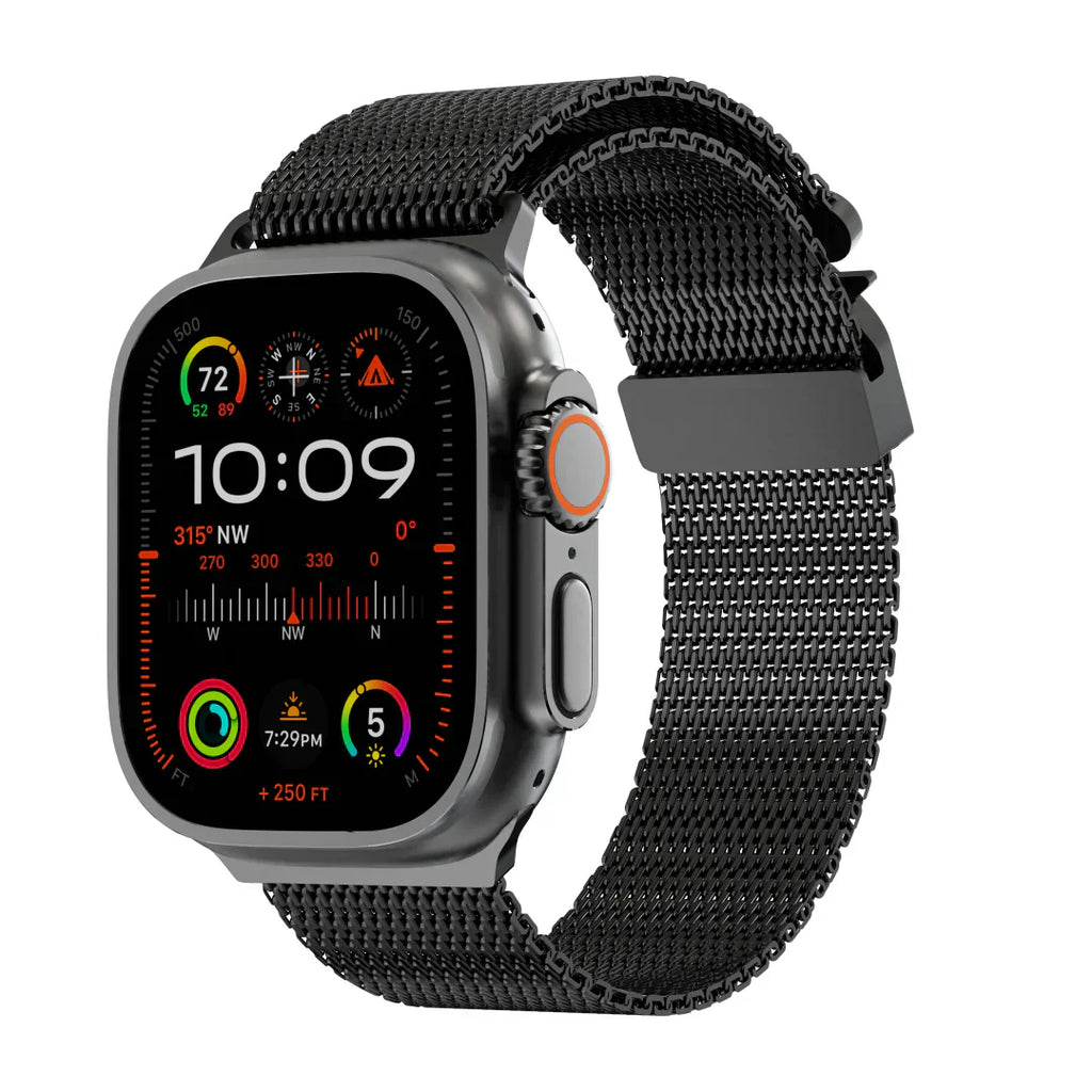 Vexara チタニウム ミラネーゼループバンド パラシュートバックル付き Apple Watch用
