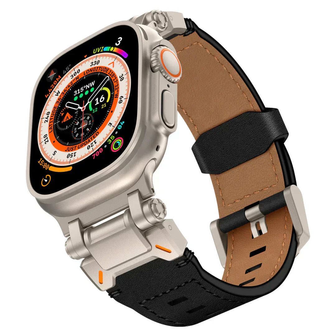 Kenvor Leather Strap with Titanium Connector for Apple Watch | Petprovac