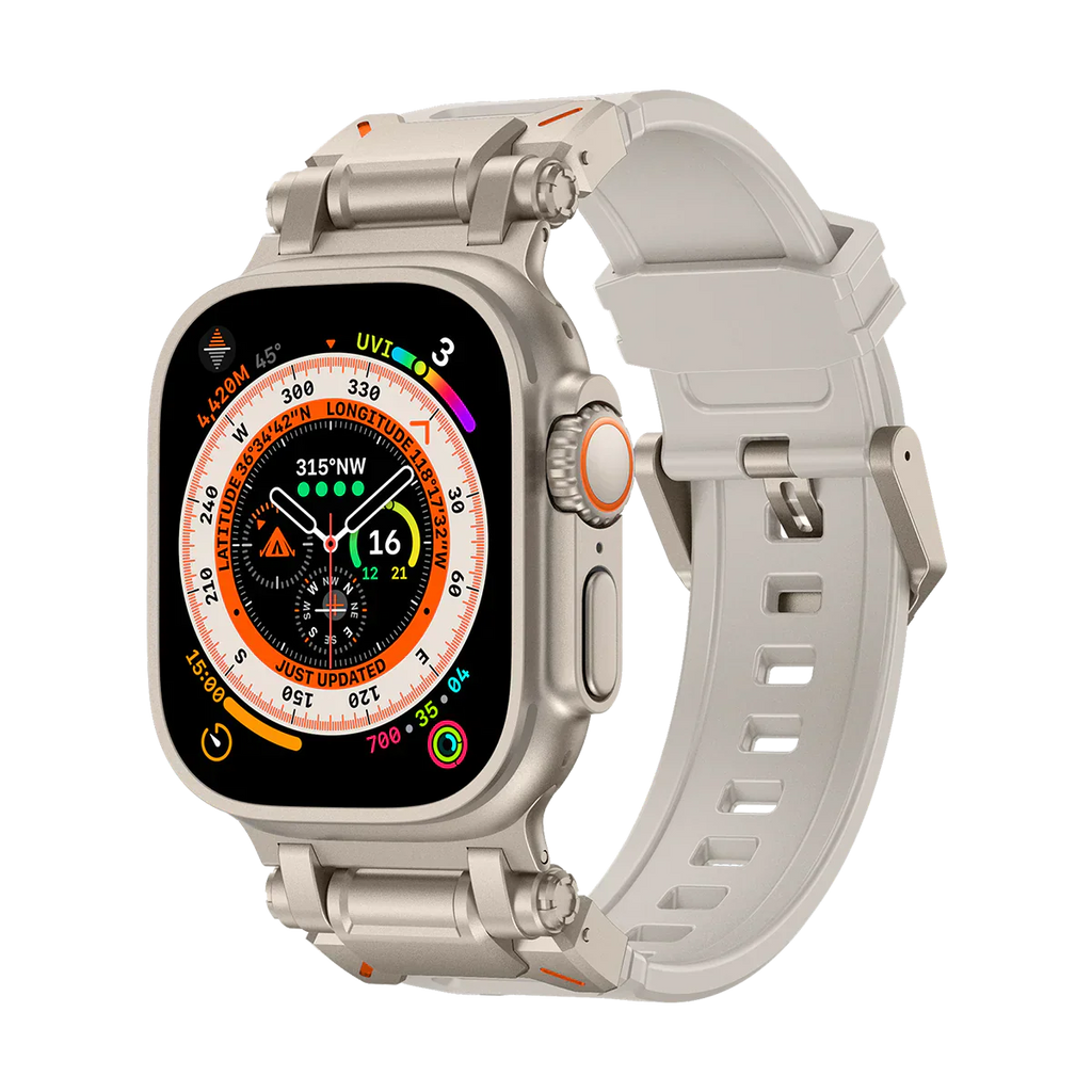 Meron Titanium-Head Silicone Band for Apple Watch | Petprovac