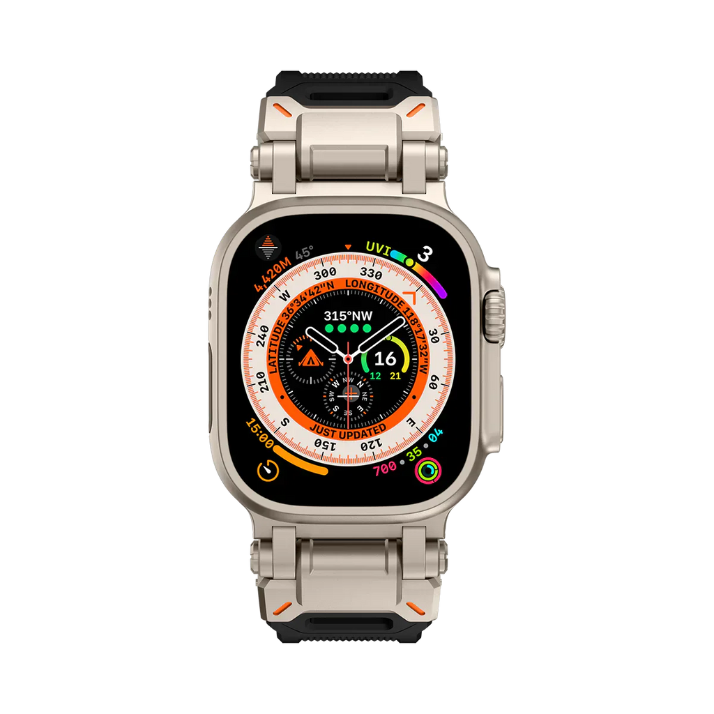 Meron Titanium-Head Silicone Band for Apple Watch | Petprovac