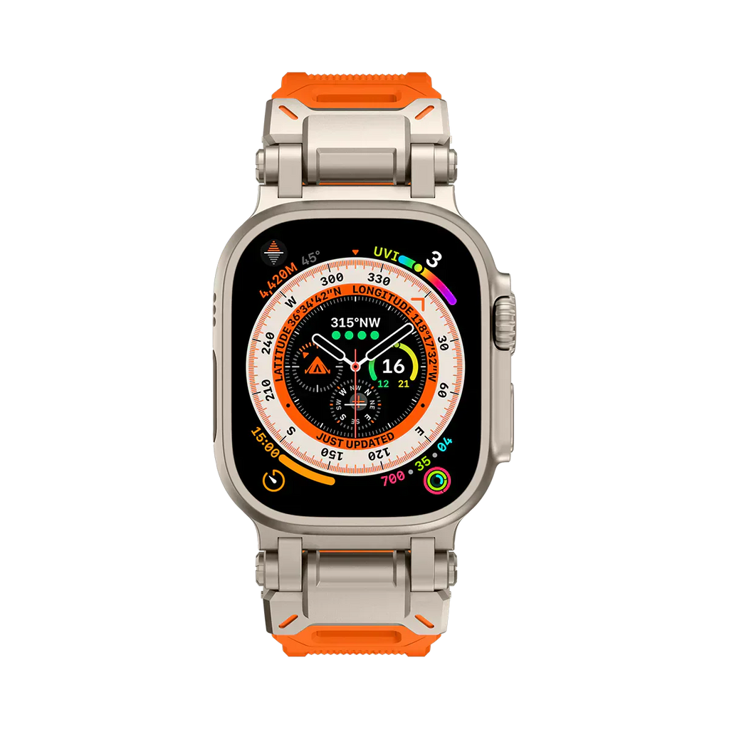 Meron Titanium-Head Silicone Band for Apple Watch | Petprovac