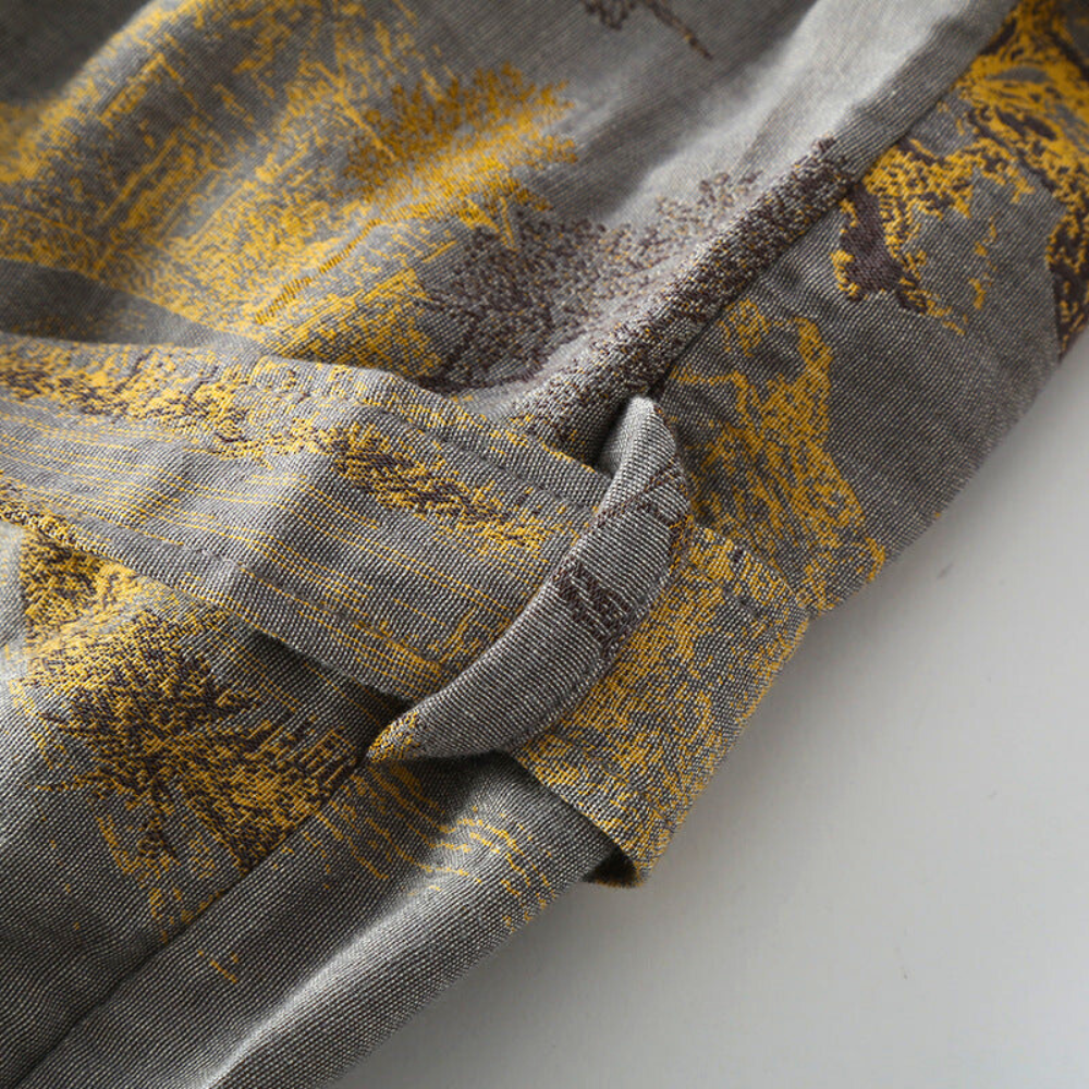 Kimono da Soggiorno in Cotone Puro Eleganza Rustica per Donna