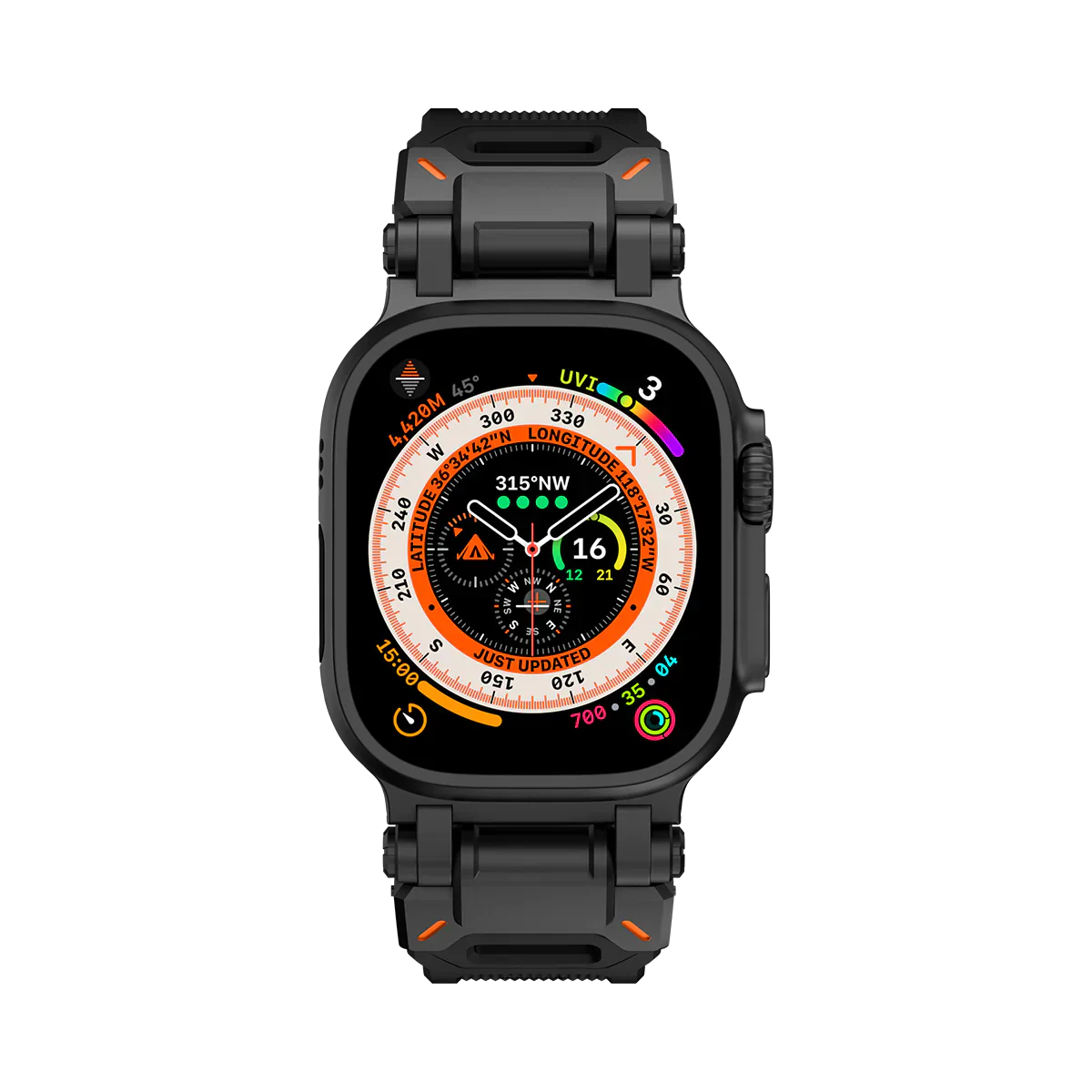 Meron Titanium-Head Silicone Band for Apple Watch | Petprovac