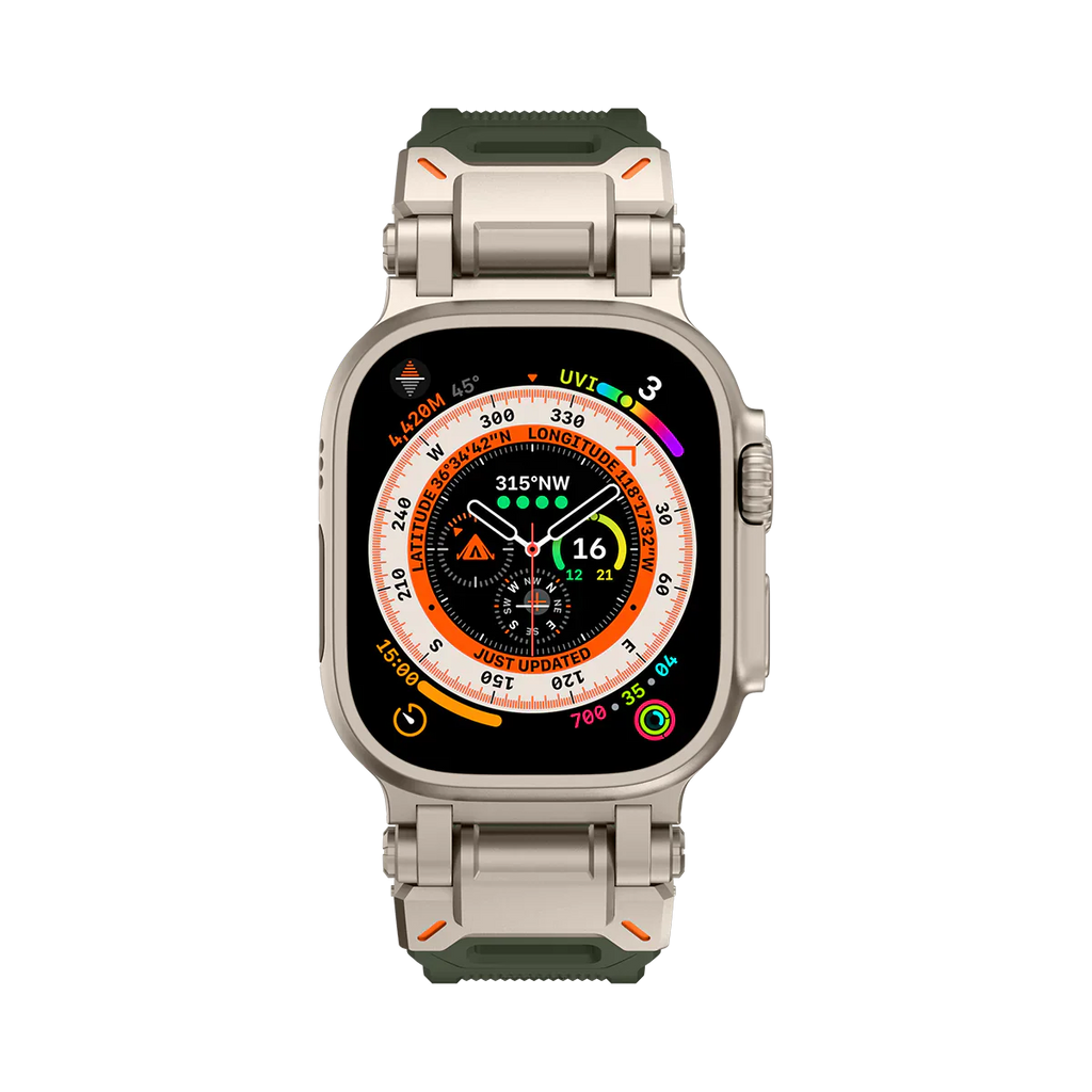 Meron Titanium-Head Silicone Band for Apple Watch | Petprovac