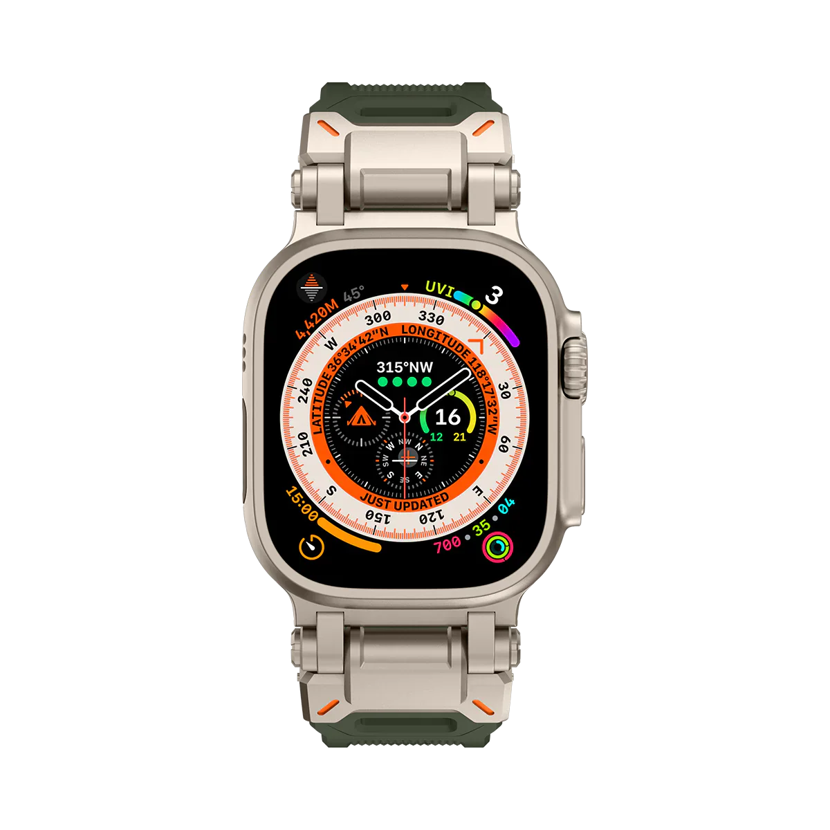 Meron Titanium-Head Silicone Band for Apple Watch | Petprovac