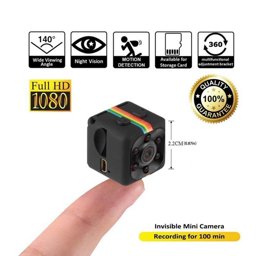 CuboSafe Nano Cube Cam 1080P til bil- og hjemmesikkerhed